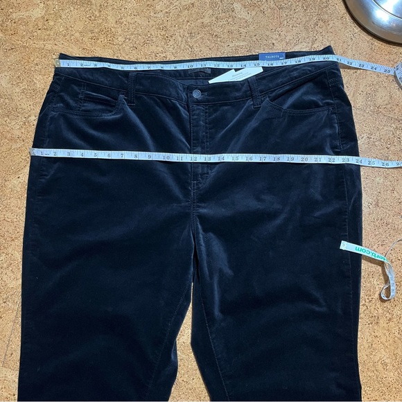 Talbots Velveteen Straight Leg High Waisted Black Pants NWT Sz 20WP - Picture 11 of 14